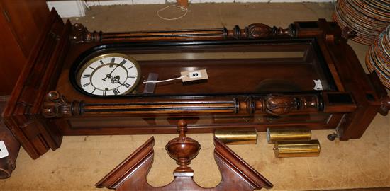 A walnut Vienna regulator, 19th century